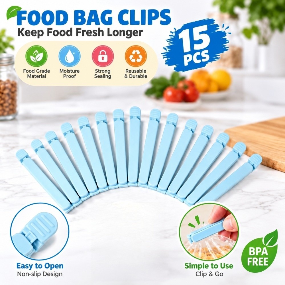 Food Storage Practices - 15 PCS Plastic Food Bag Sealing