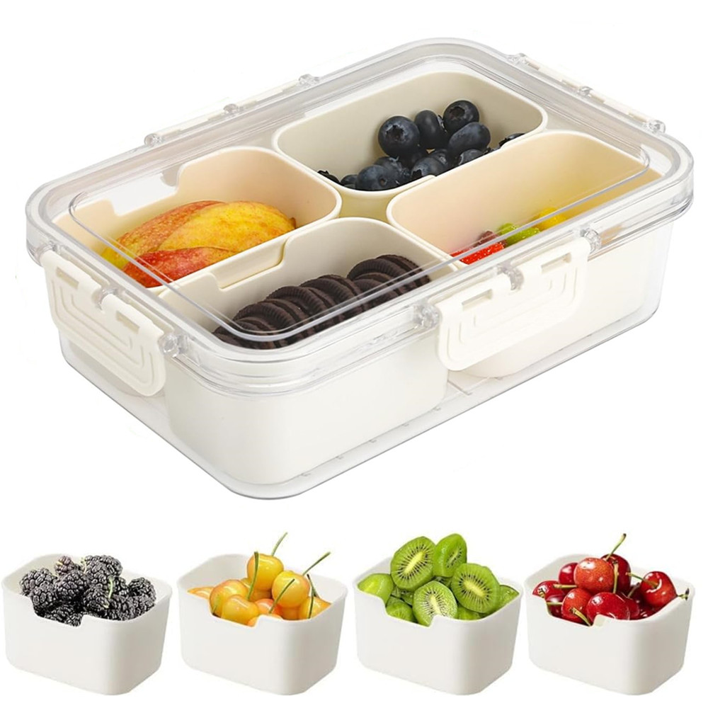 Food Storage Boxes With Lids - Portable Food Storage Box, Snack Storage
