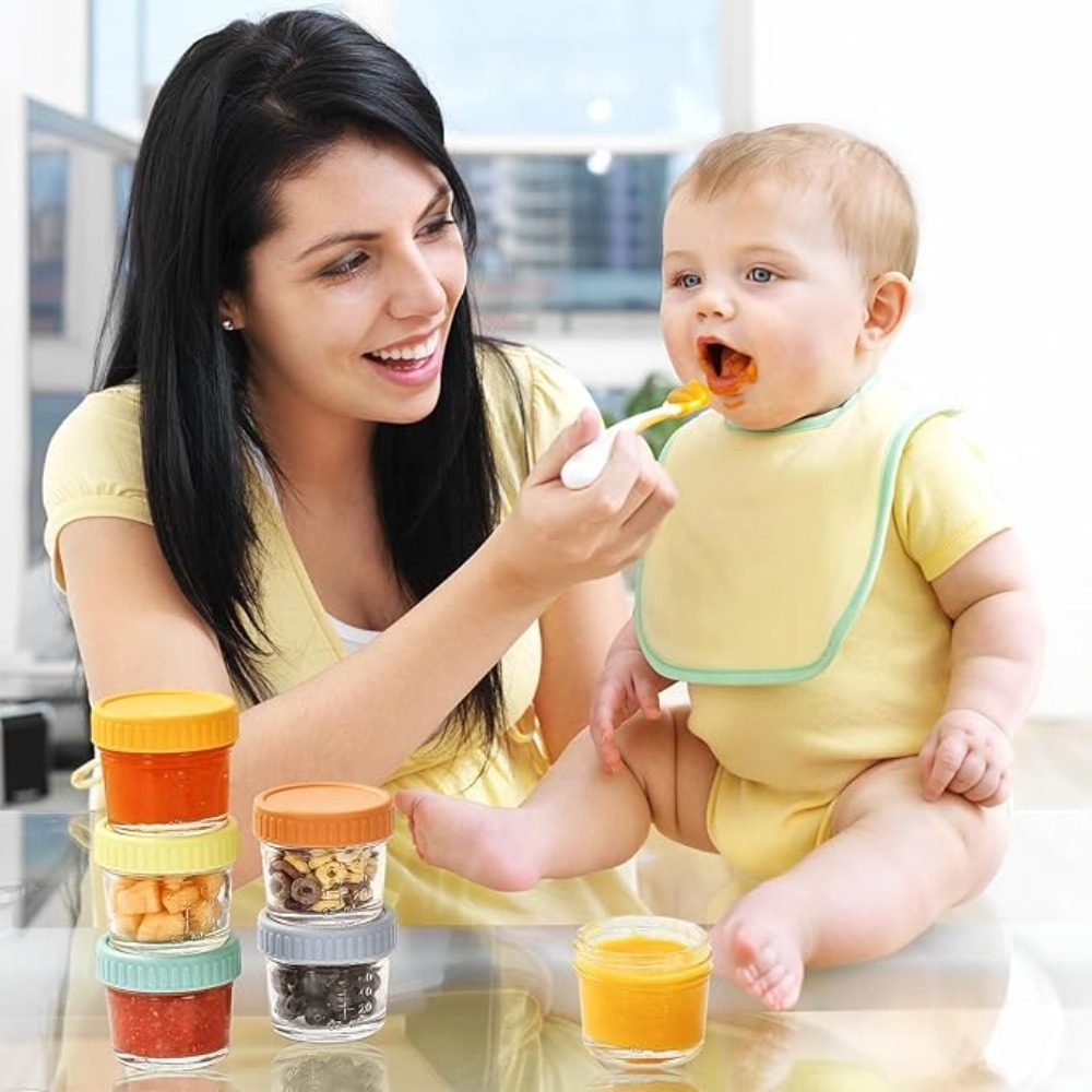 Food Storage With Glass Lids - 6pcs Glass Baby Food Jar Reusable