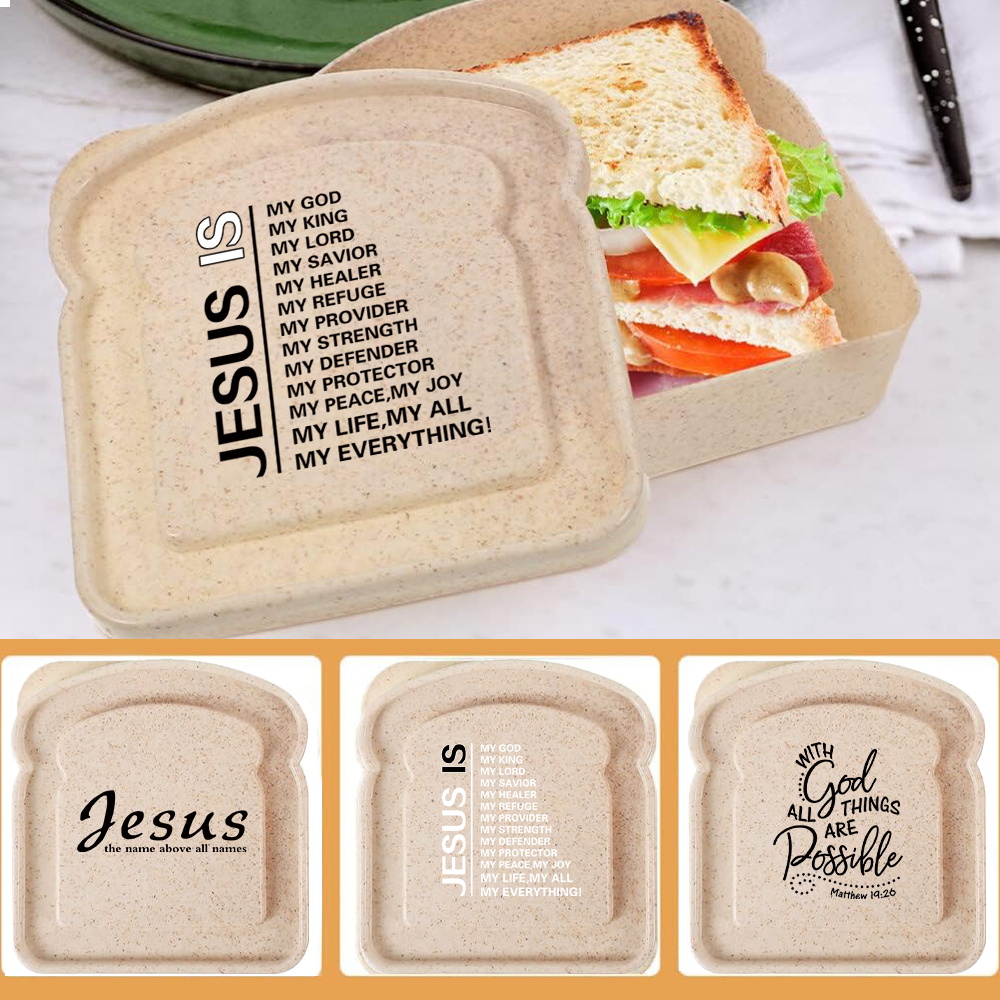 Food Storage Boxes With Lids - Reusable Toast Bento Storage Case Sealing
