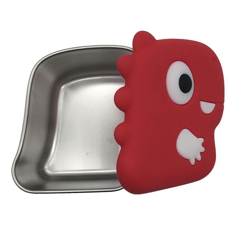 Food Storage Silicone - AA94-304 Stainless Steel Dinosaur Snack Box