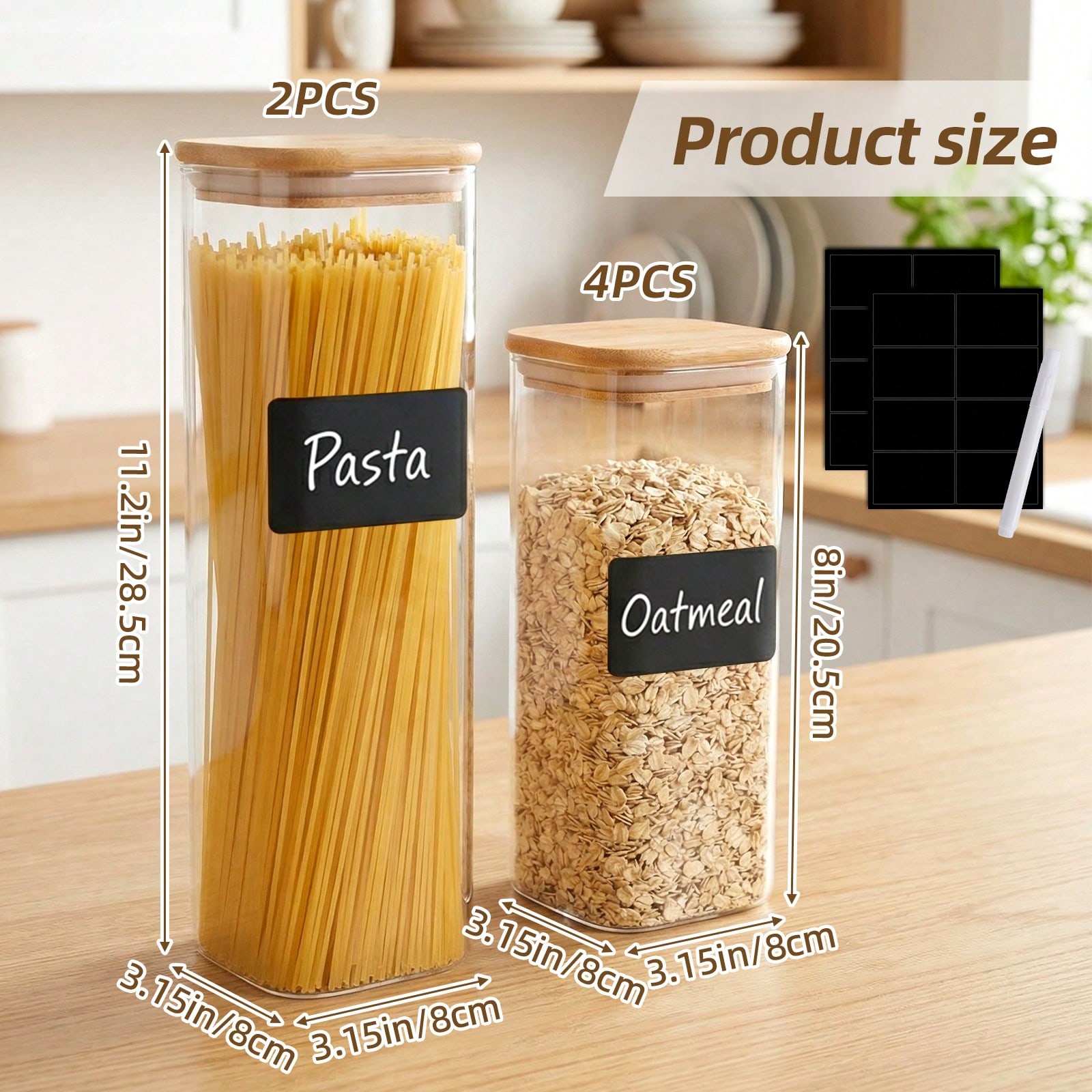 6/12pcs Glass Food Storage Con - Food Storage With Glass Lids 评论和价格