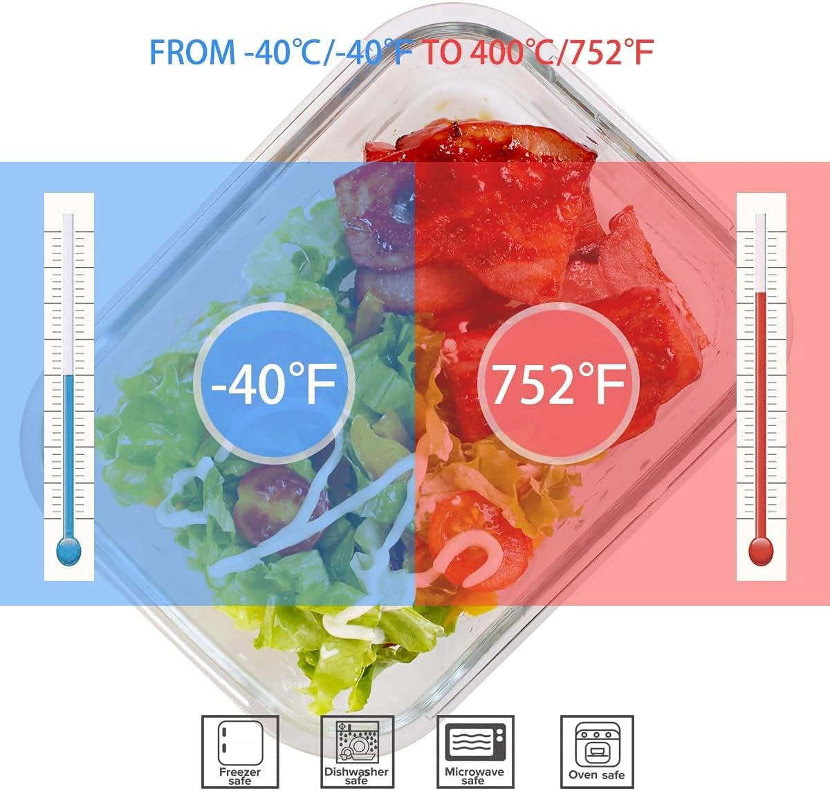 18 Piece Glass Food Storage Co - Food Storage With Glass Lids 评论和价格