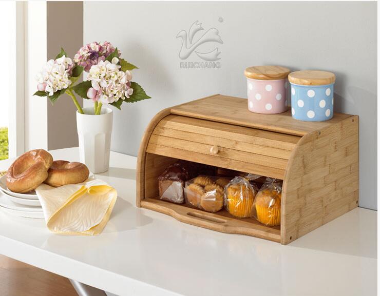 Dustproof bread box Bamboo sna - Bread Box Bamboo 评论和价格