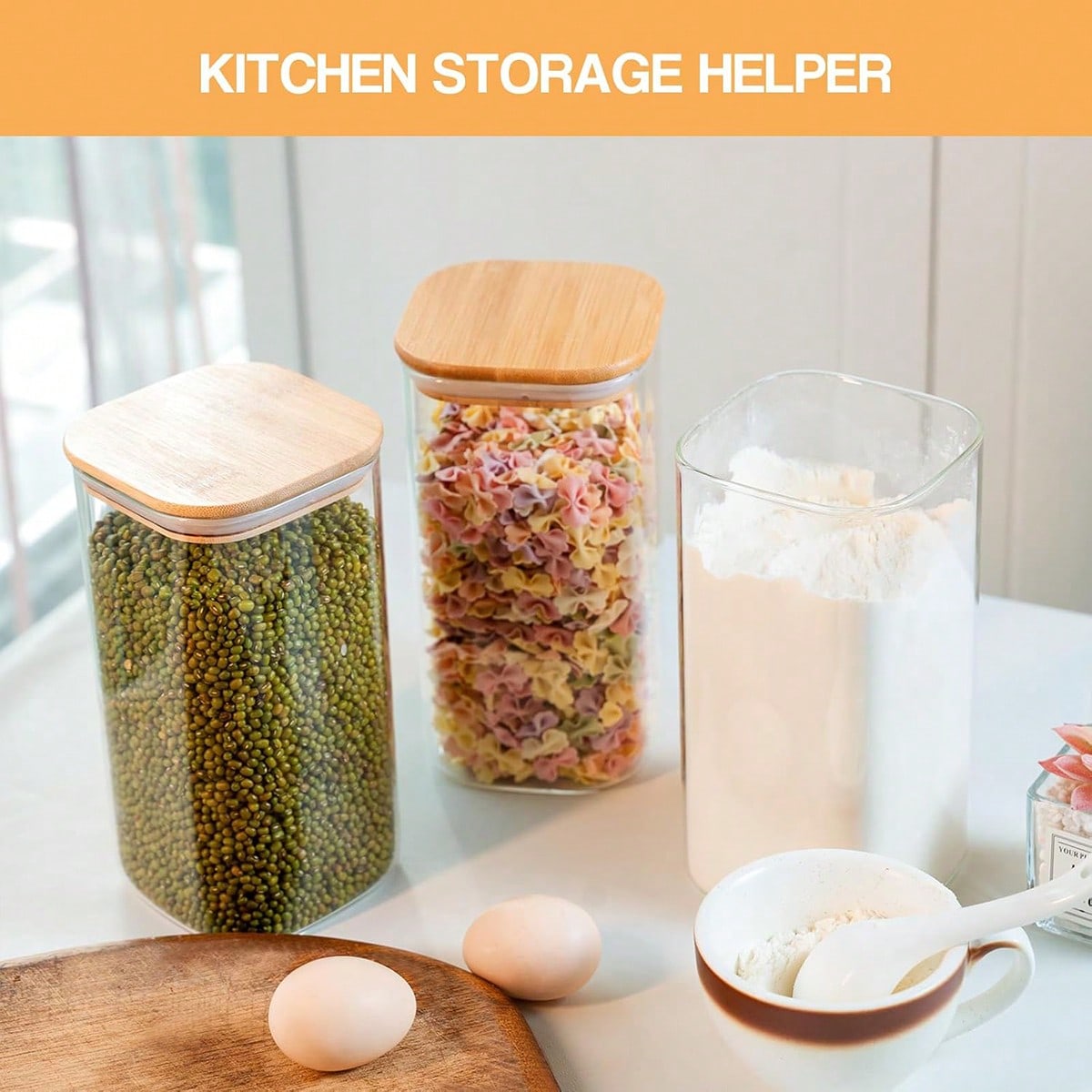 6 Pack Glass Food Storage Jars - Food Storage With Glass Lids 评论和价格