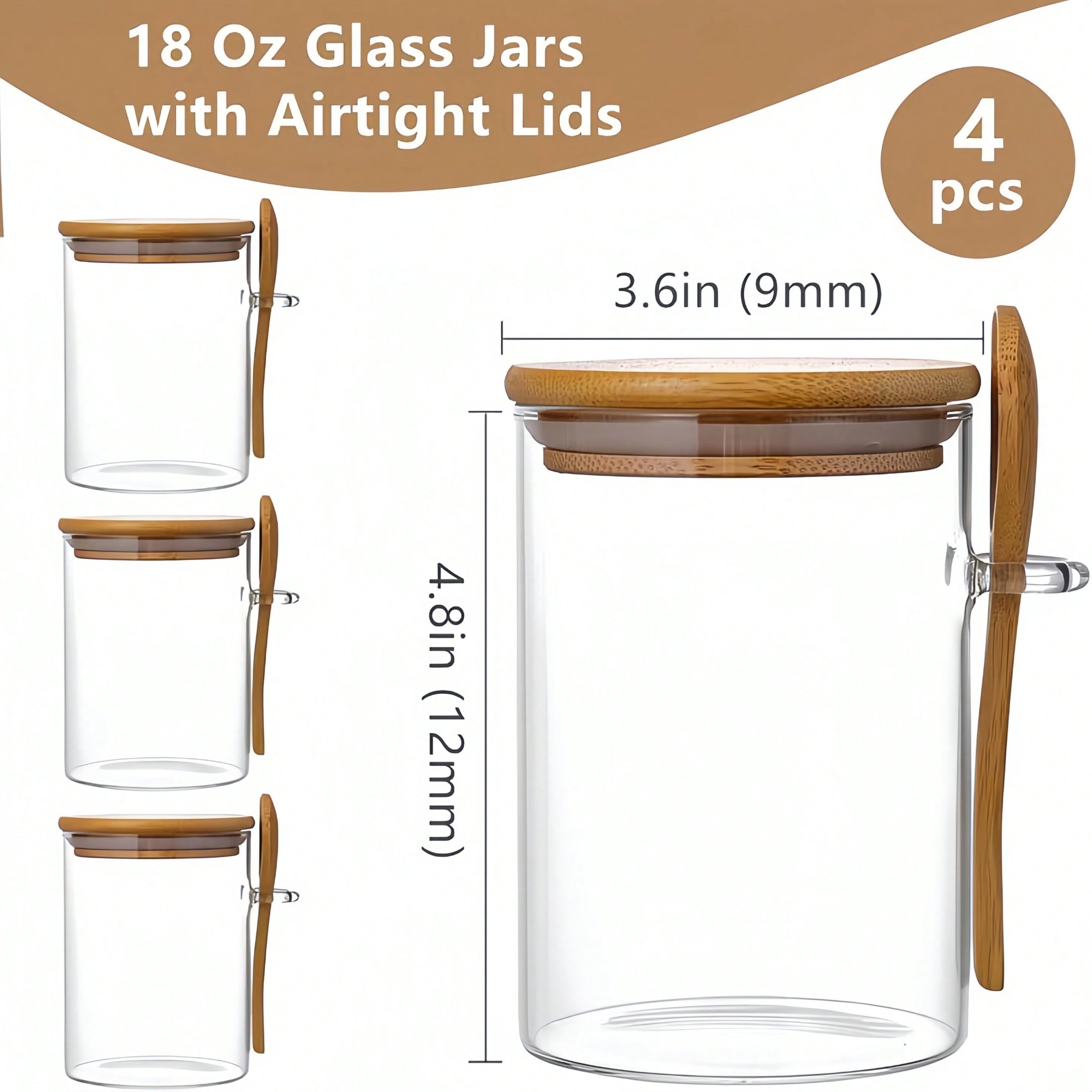 4-Piece Storage Set (Including - Food Storage With Glass Lids 评论和价格