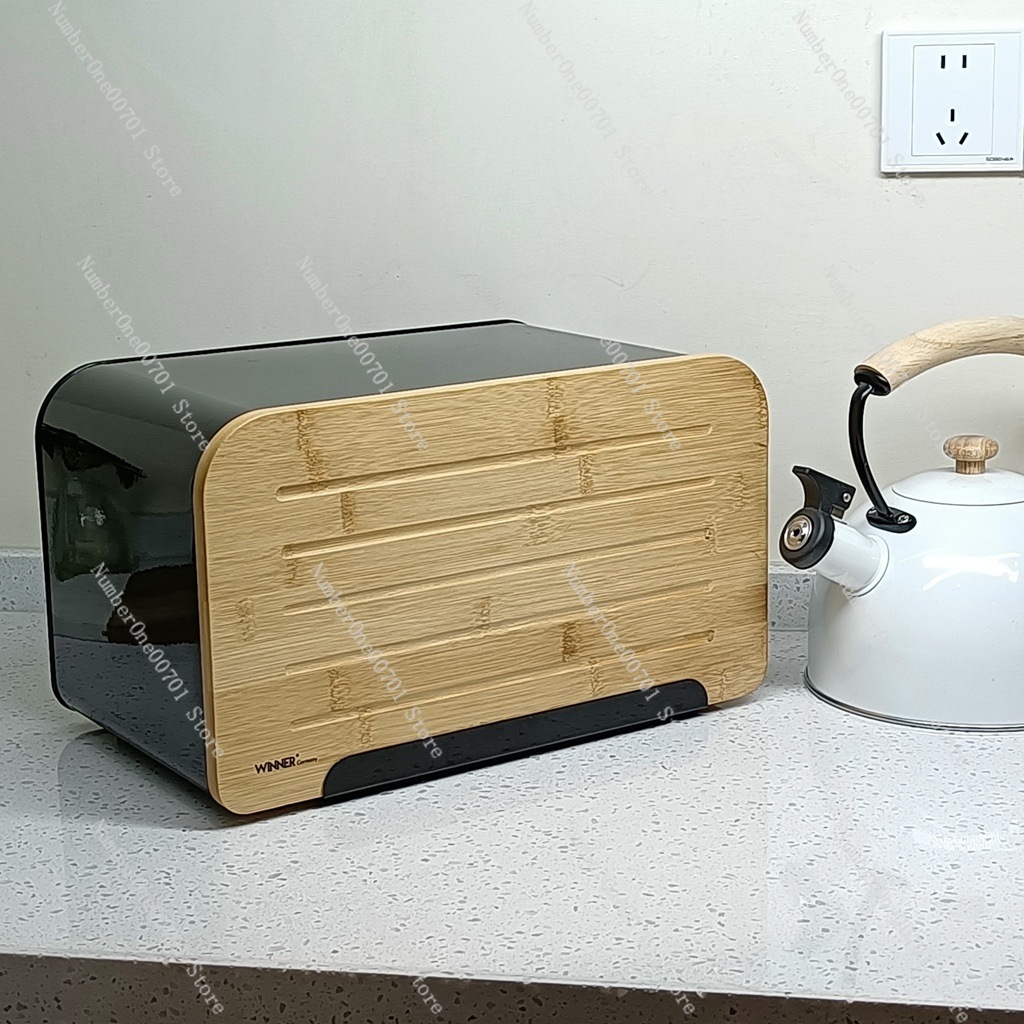 Kitchen Bread Box with Bamboo  - Bread Box Bamboo 评论和价格