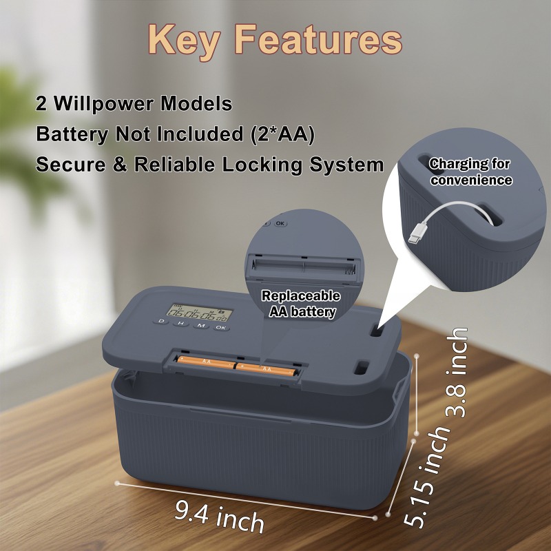 Lock Box with Timer Phone Lock - Food Storage And Safety 评论和价格