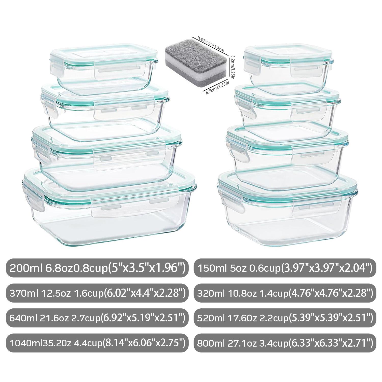 Portable Glass Kitchen Food Co - Food Storage With Glass Lids 评论和价格