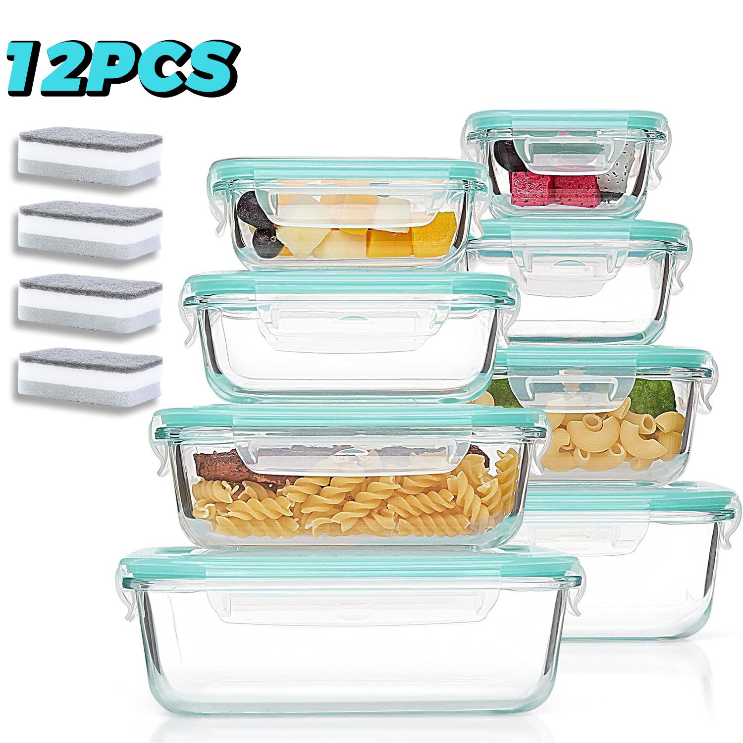 Portable Glass Kitchen Food Co - Food Storage With Glass Lids 评论和价格