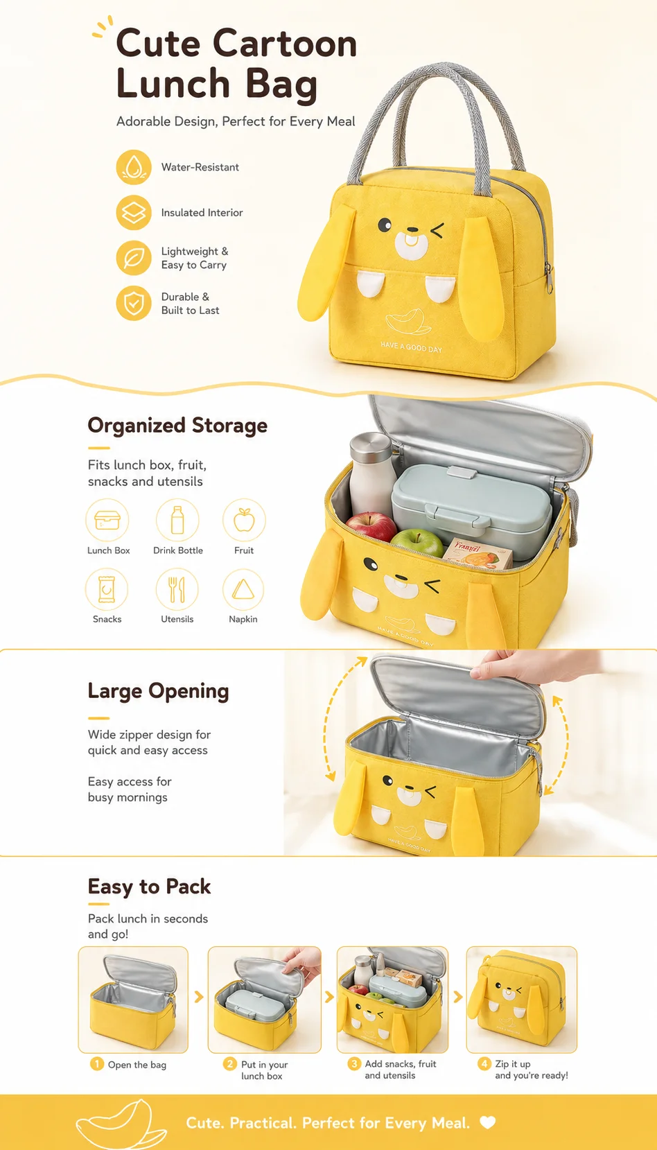 Portable Cartoon Thermal Coole - Food Storage In Cooler 评论和价格