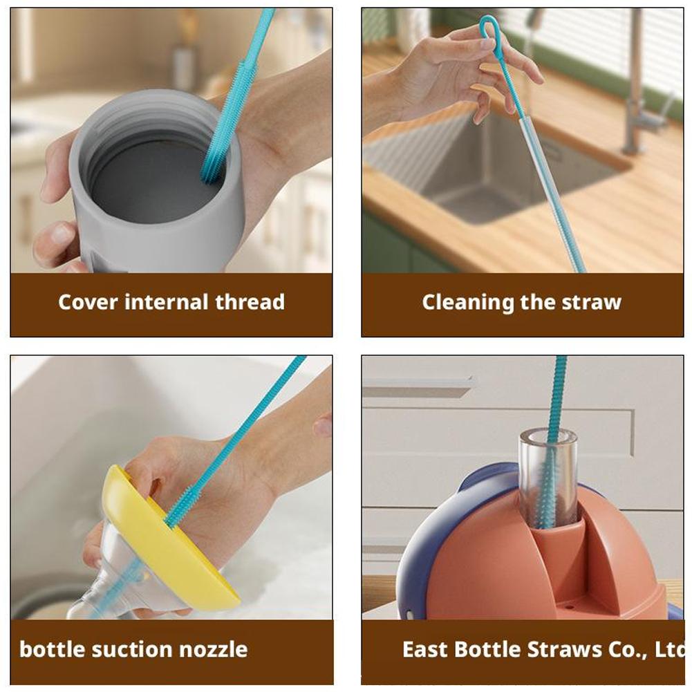 2PCS 25cm Silicone Straw Brush - Food Storage Long Term 评论和价格