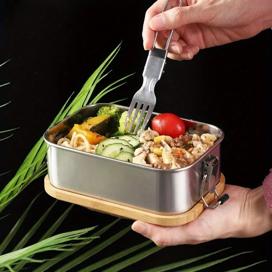 New 304 Stainless Steel Bamboo - Food Storage Boxes With Lids 评论和价格