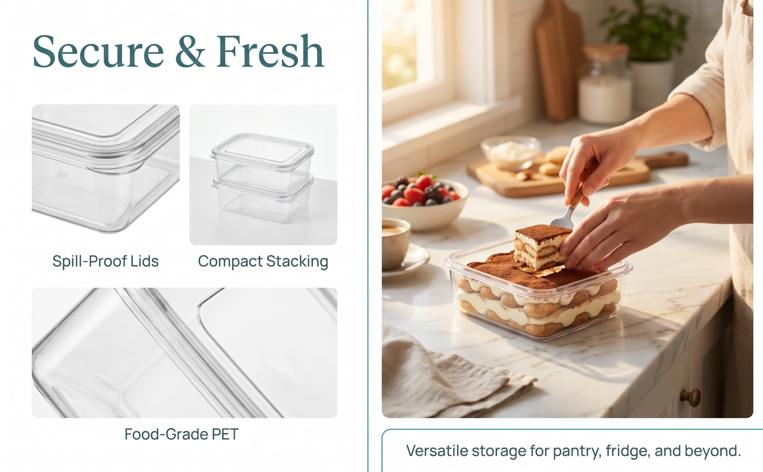 10Pcs Clear Pet Cake Carrier B - Food Storage And Safety 评论和价格
