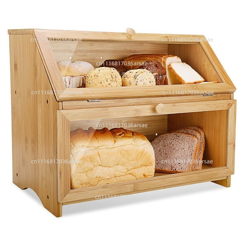 Easy-open Bamboo Bread Box Wit - Bread Box Bamboo 评论和价格