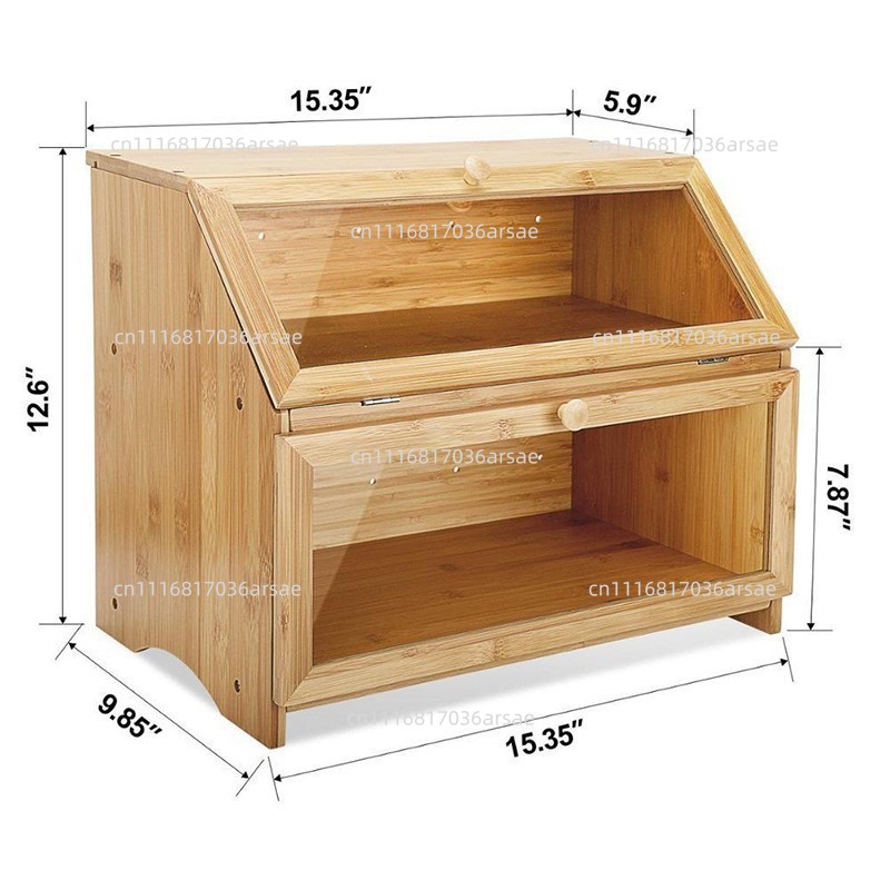 Easy-open Bamboo Bread Box Wit - Bread Box Bamboo 评论和价格