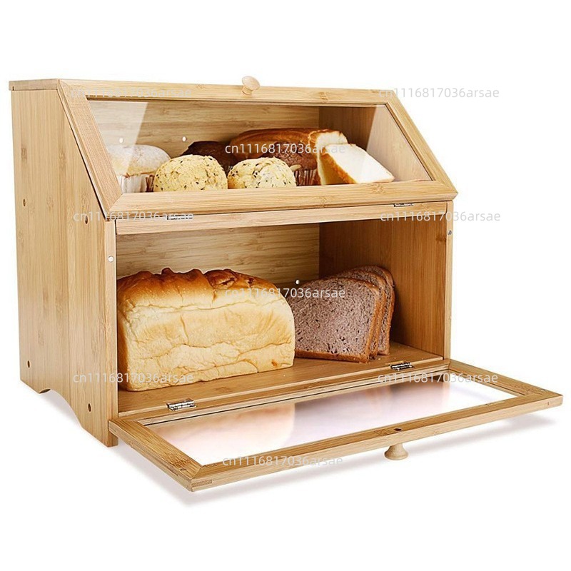 Easy-open Bamboo Bread Box Wit - Bread Box Bamboo 评论和价格