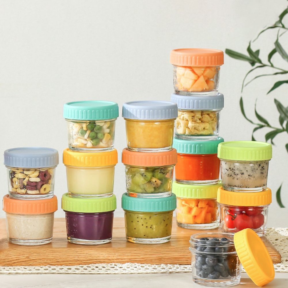 6pcs Glass Baby Food Jar Reusa - Food Storage With Glass Lids 评论和价格
