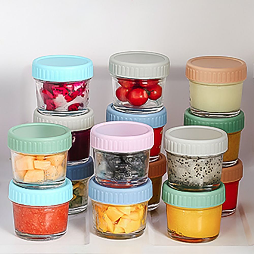 6pcs Glass Baby Food Jar Reusa - Food Storage With Glass Lids 评论和价格