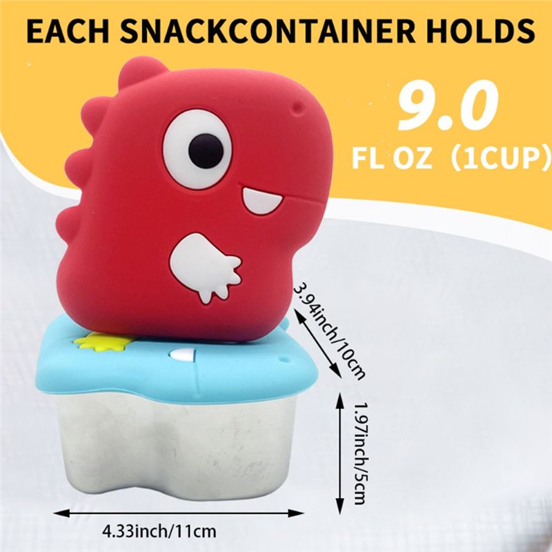 AA94-304 Stainless Steel Dinos - Food Storage Silicone 评论和价格
