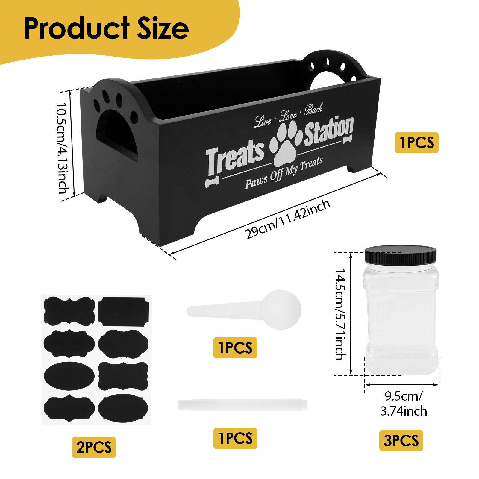 Wood Dog Food Container with 3 - Food Storage Practices 评论和价格