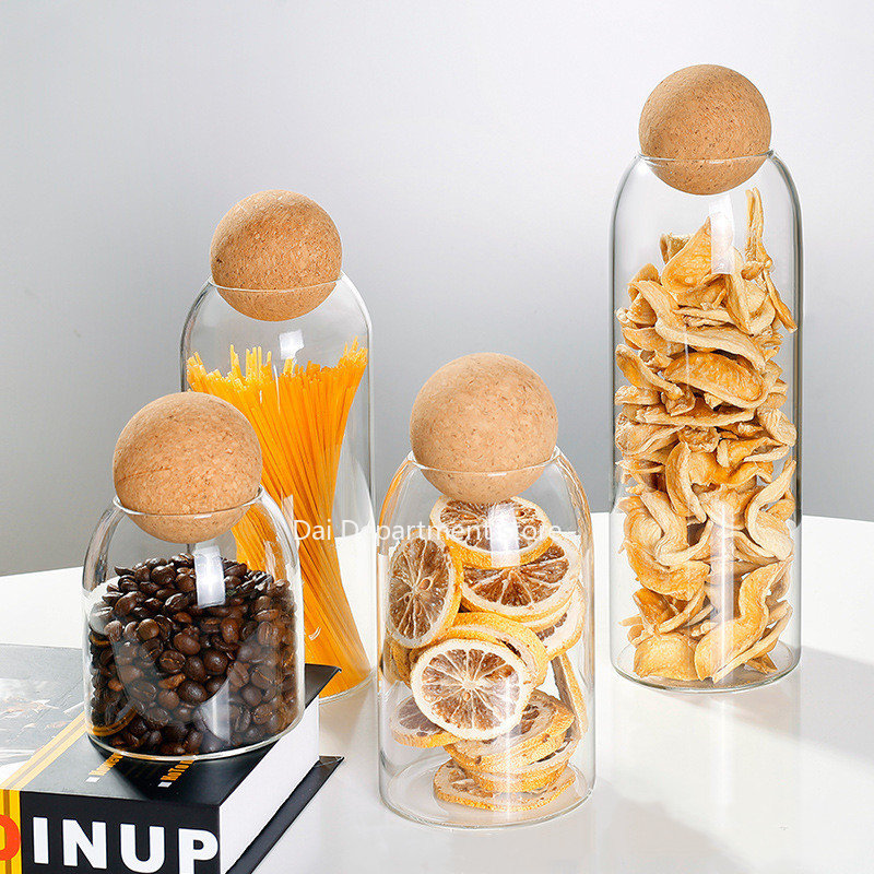 Clear Practical Wood Cork Glas - Food Storage Practices 评论和价格