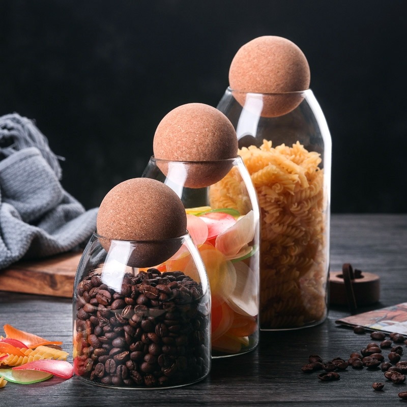 Clear Practical Wood Cork Glas - Food Storage Practices 评论和价格