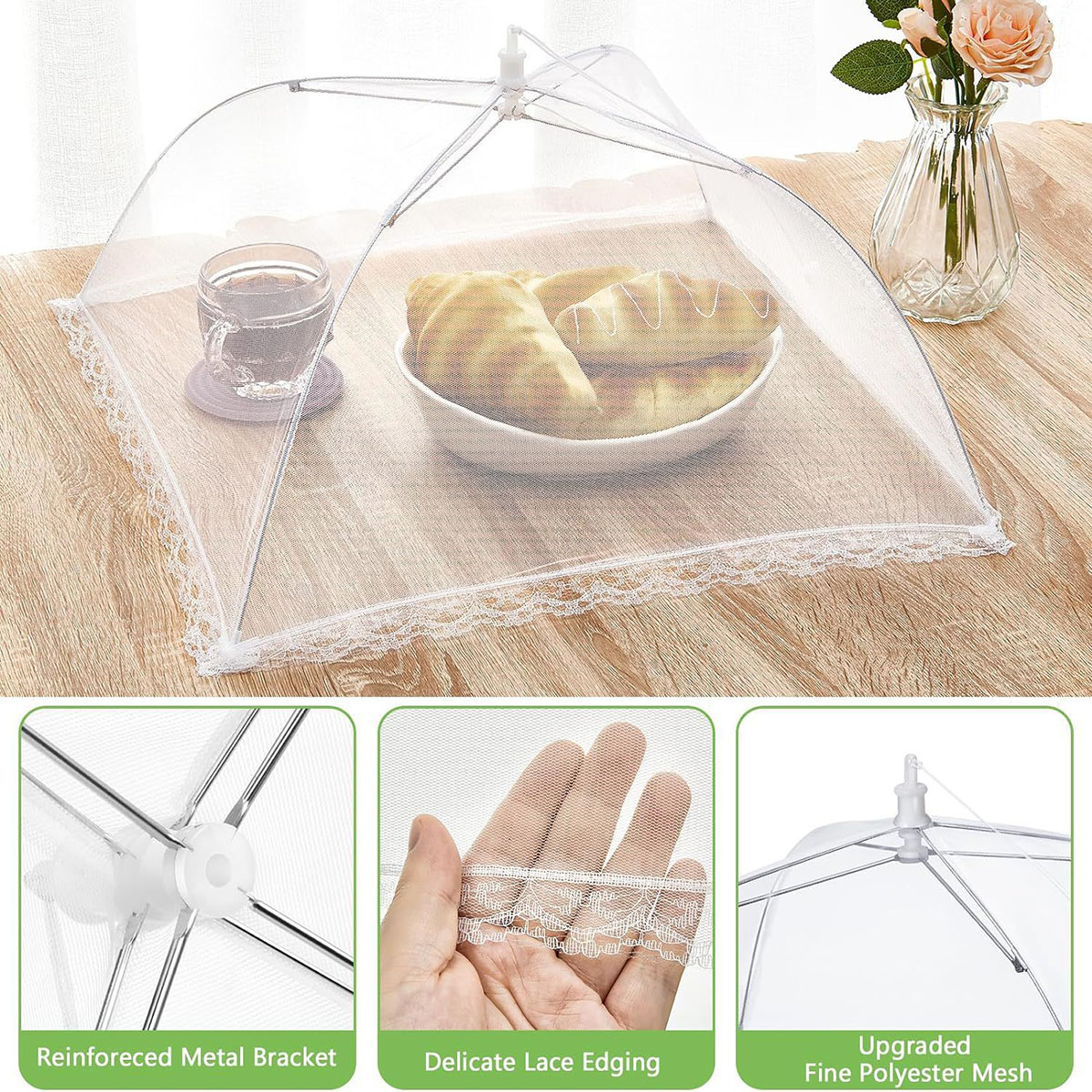 Food Cover Mesh Folding Washab - Food Storage Long Term 评论和价格