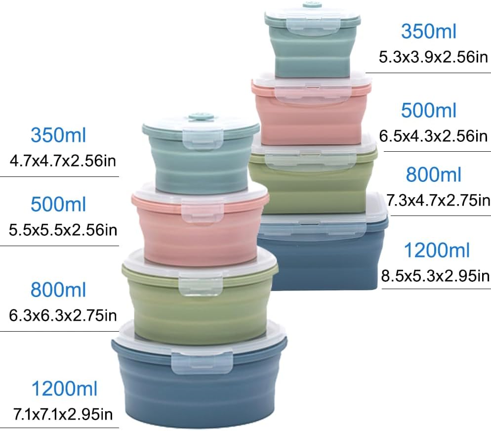 Collapsible Silicone Food Stor - Food Storage Silicone 评论和价格