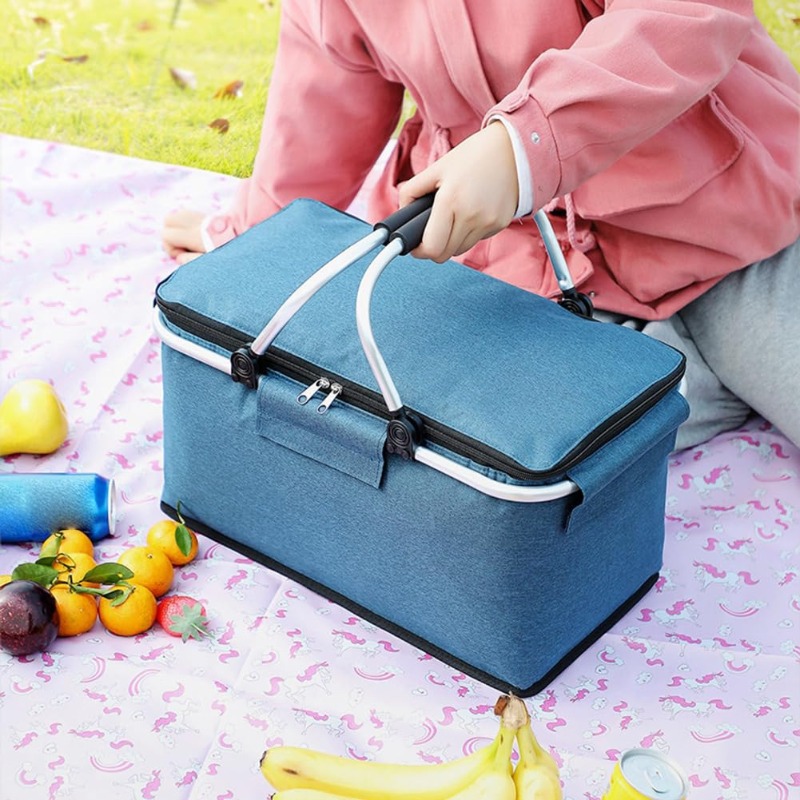 Flat Foldable Oxford Picnic Ba - Food Storage Aluminum 评论和价格