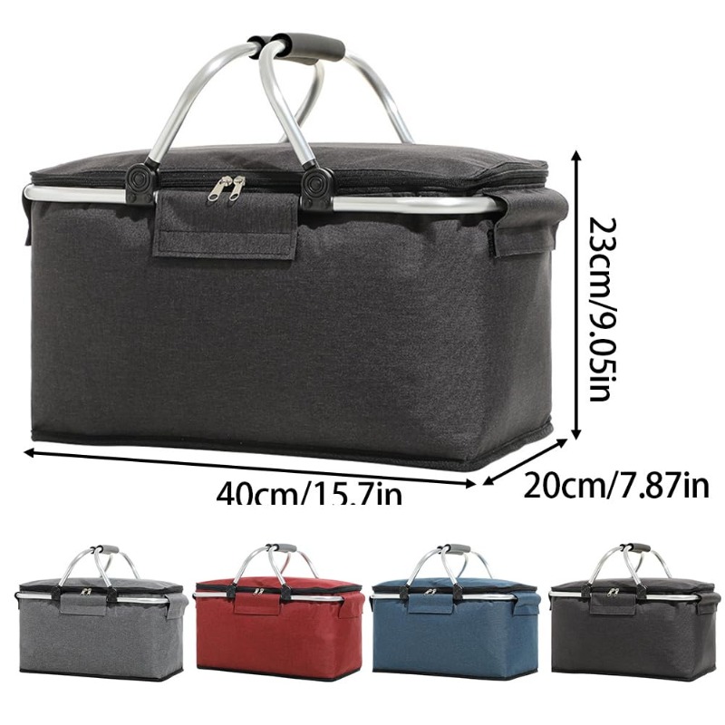 Flat Foldable Oxford Picnic Ba - Food Storage Aluminum 评论和价格