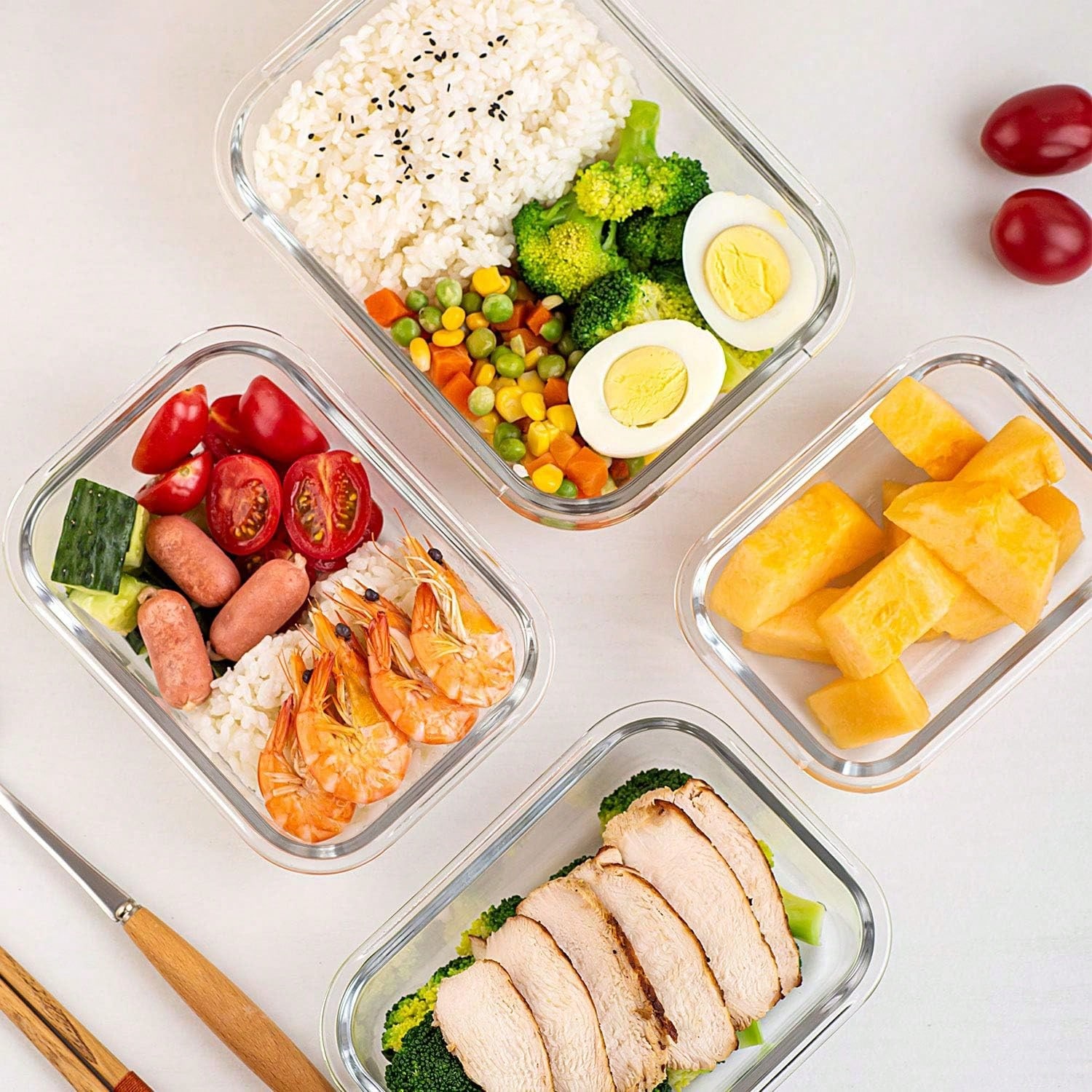 10 Pack Glass Meal Prep Contai - Food Storage Boxes With Lids 评论和价格