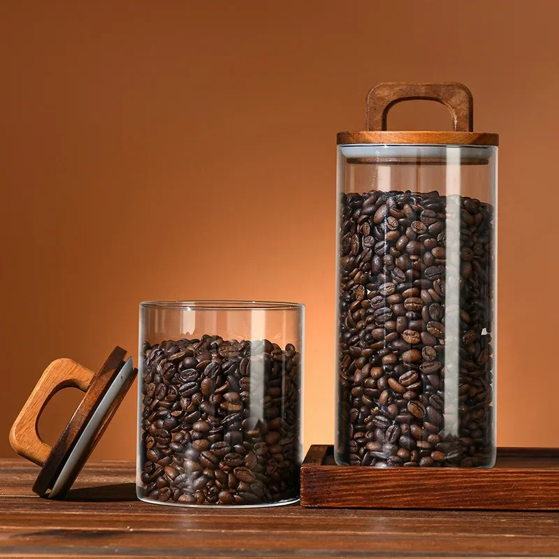 Clear Glass Jar with Bamboo Li - Food Storage With Glass Lids 评论和价格