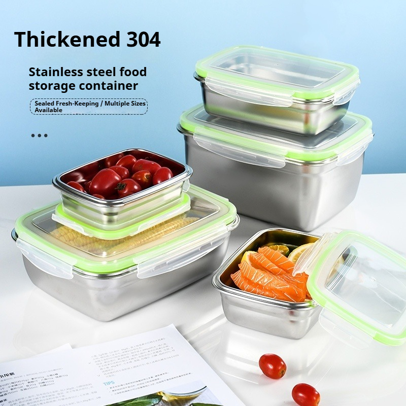 304 Stainless Steel Lunch Box  - Food Storage Silicone 评论和价格