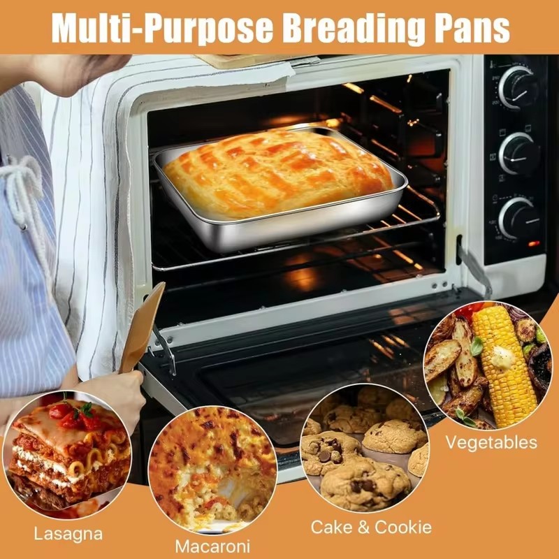 3-Piece Stainless Steel Food S - Food Storage Boxes With Lids 评论和价格