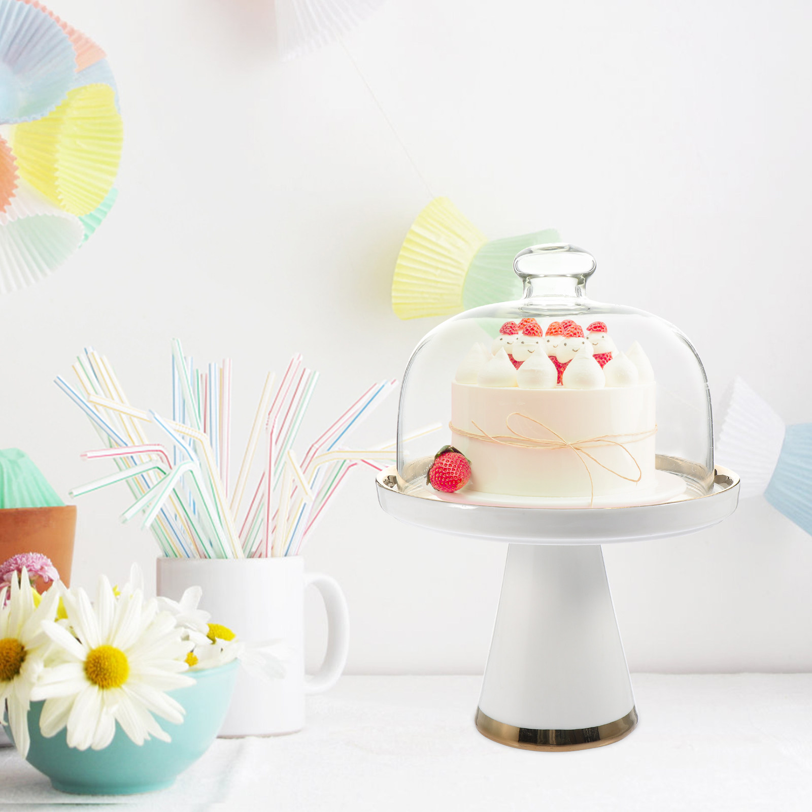 Ceramic Food Tray Set with Tem - Food Storage With Glass Lids 评论和价格