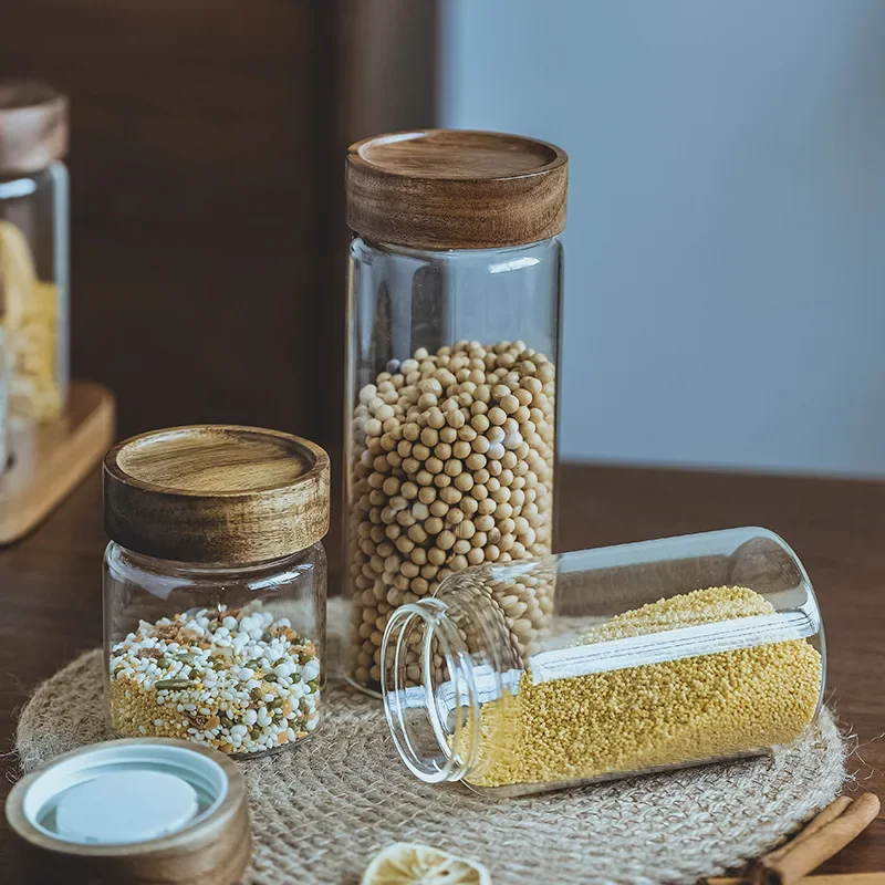 Wood Lid Orgnizer Glass Airtig - Food Storage With Glass Lids 评论和价格