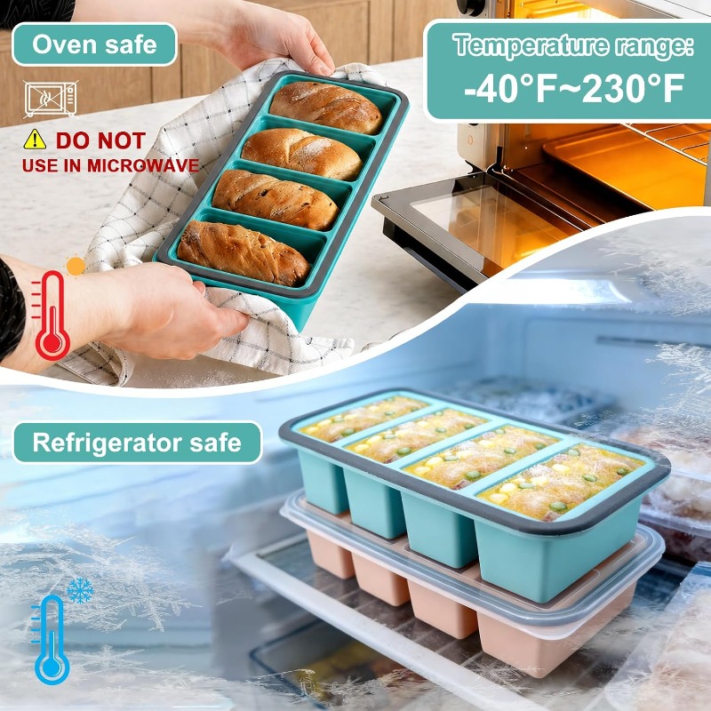 Silicone Freezer Molds with Li - Food Storage Silicone 评论和价格