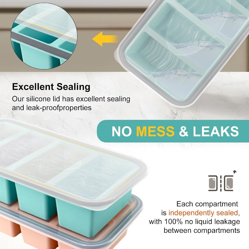 Silicone Freezer Molds with Li - Food Storage Silicone 评论和价格