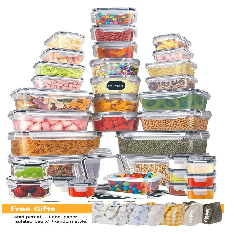 48PCS BPA-Free Food Storage Se - Food Storage Boxes With Lids 评论和价格