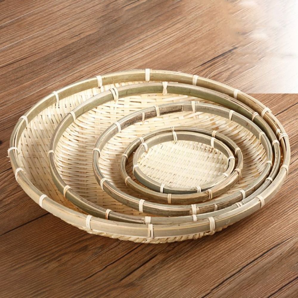 Handmade Woven Bamboo Tray Bam - Bread Box Bamboo 评论和价格