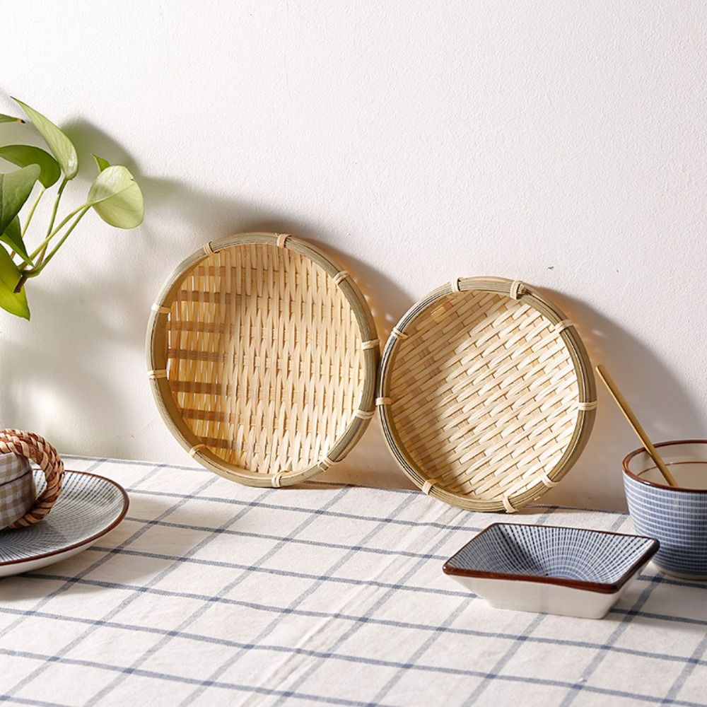 Handmade Woven Bamboo Tray Bam - Bread Box Bamboo 评论和价格