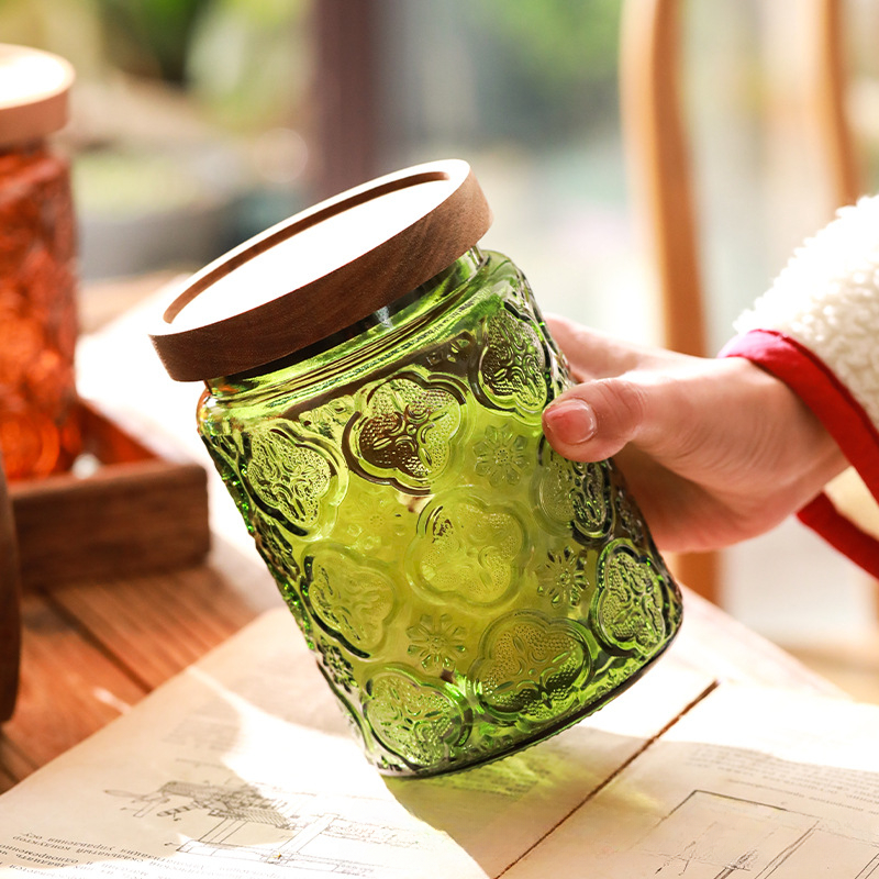 Vintage Glass Kitchen Storage  - Food Storage With Glass Lids 评论和价格