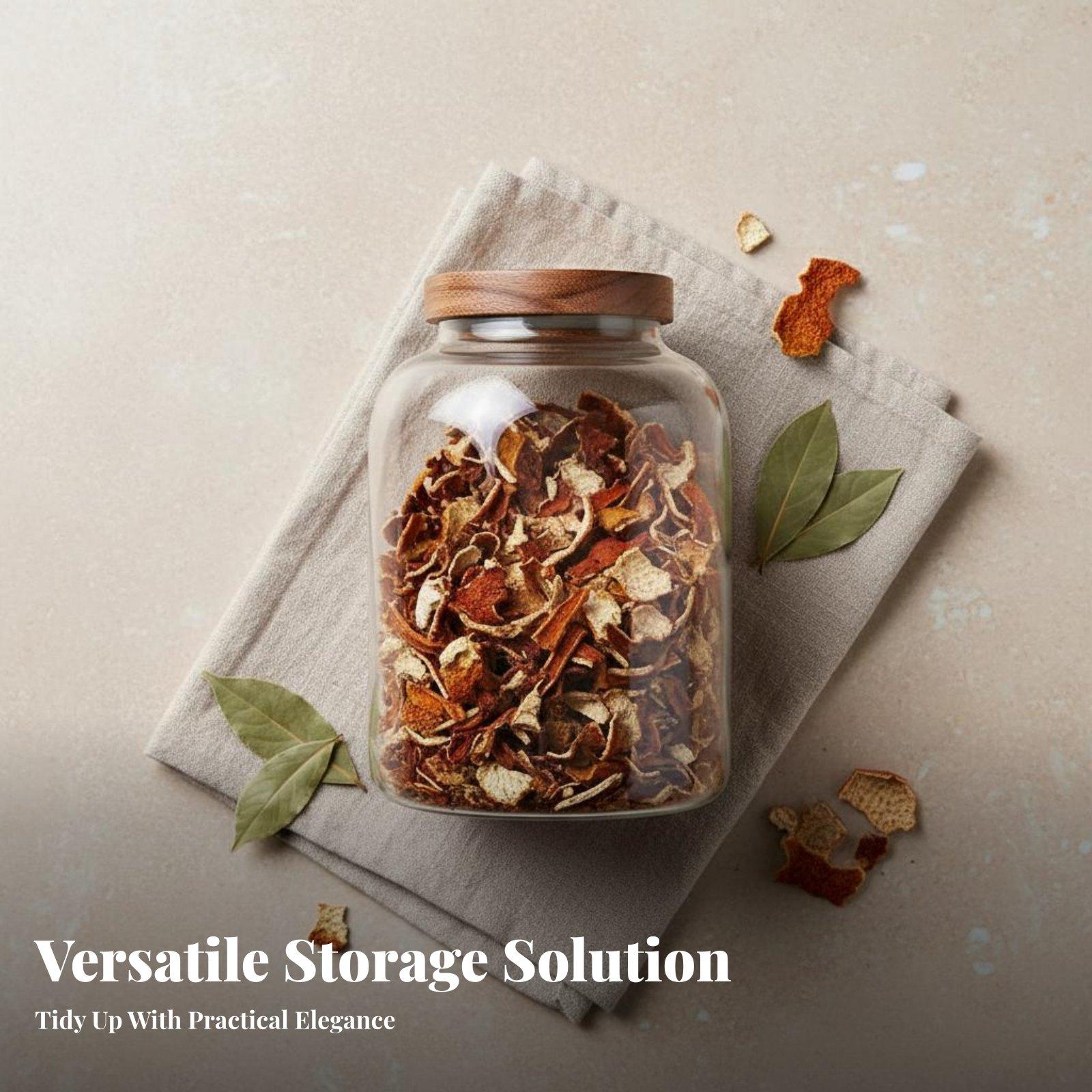 Durable Clear Glass Canister w - Food Storage Long Term 评论和价格