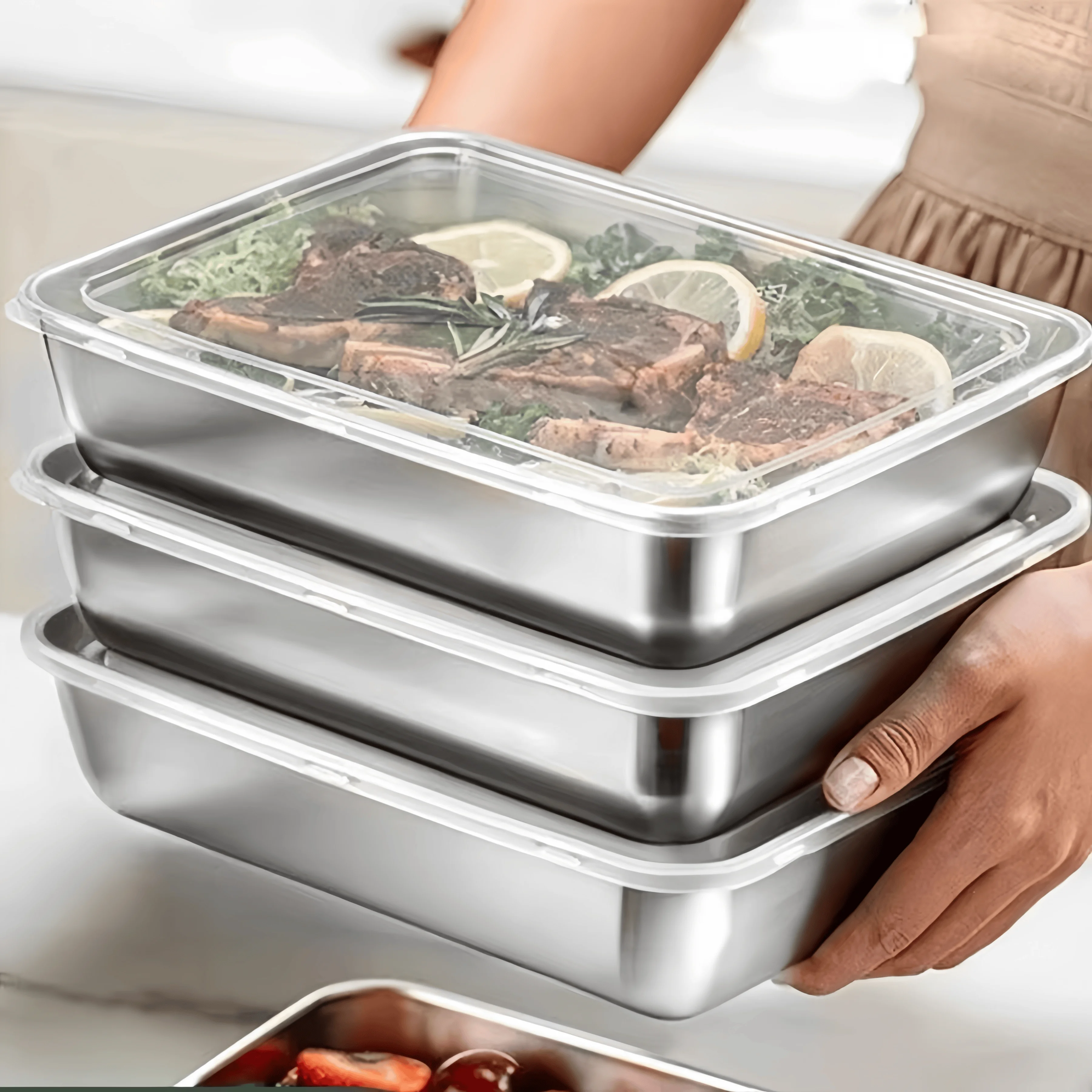 Stainless Steel Sealed Lunch B - Food Storage Boxes With Lids 评论和价格